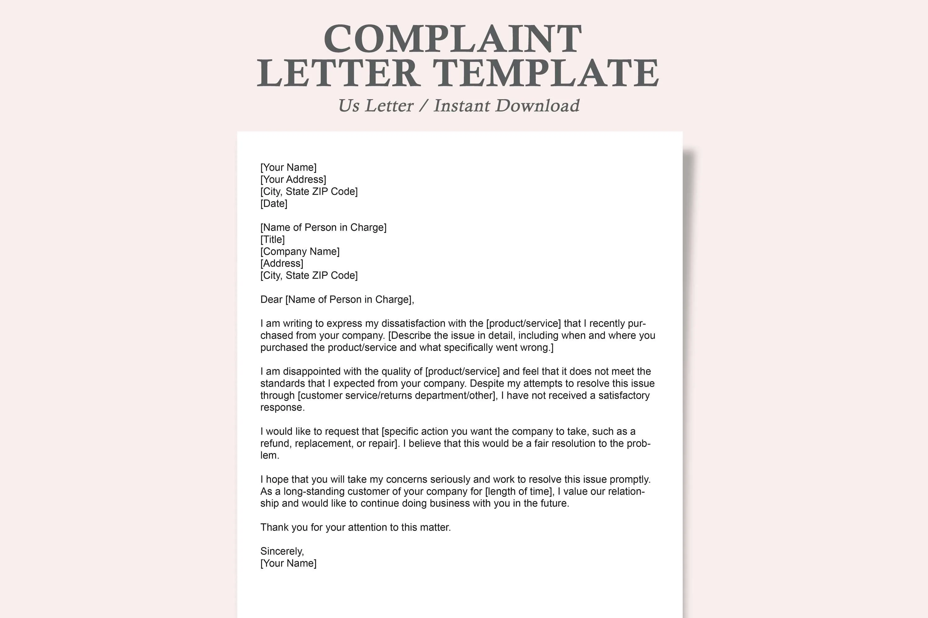 Complaint Email Examples - Formal and Polite Templates