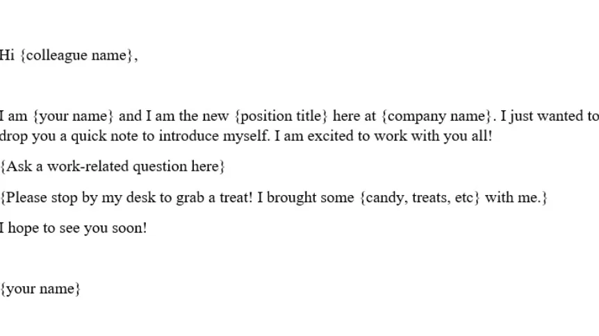 Introduction Email to New Team - Templates and Examples