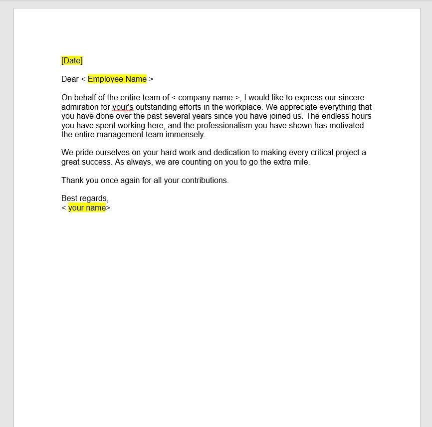 Professional Appreciation Letter Examples for Occasions Professional Appreciation Letter Examples for Occasions