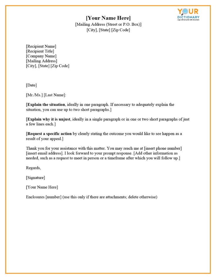 Appeal Letter Writing Guide with Examples