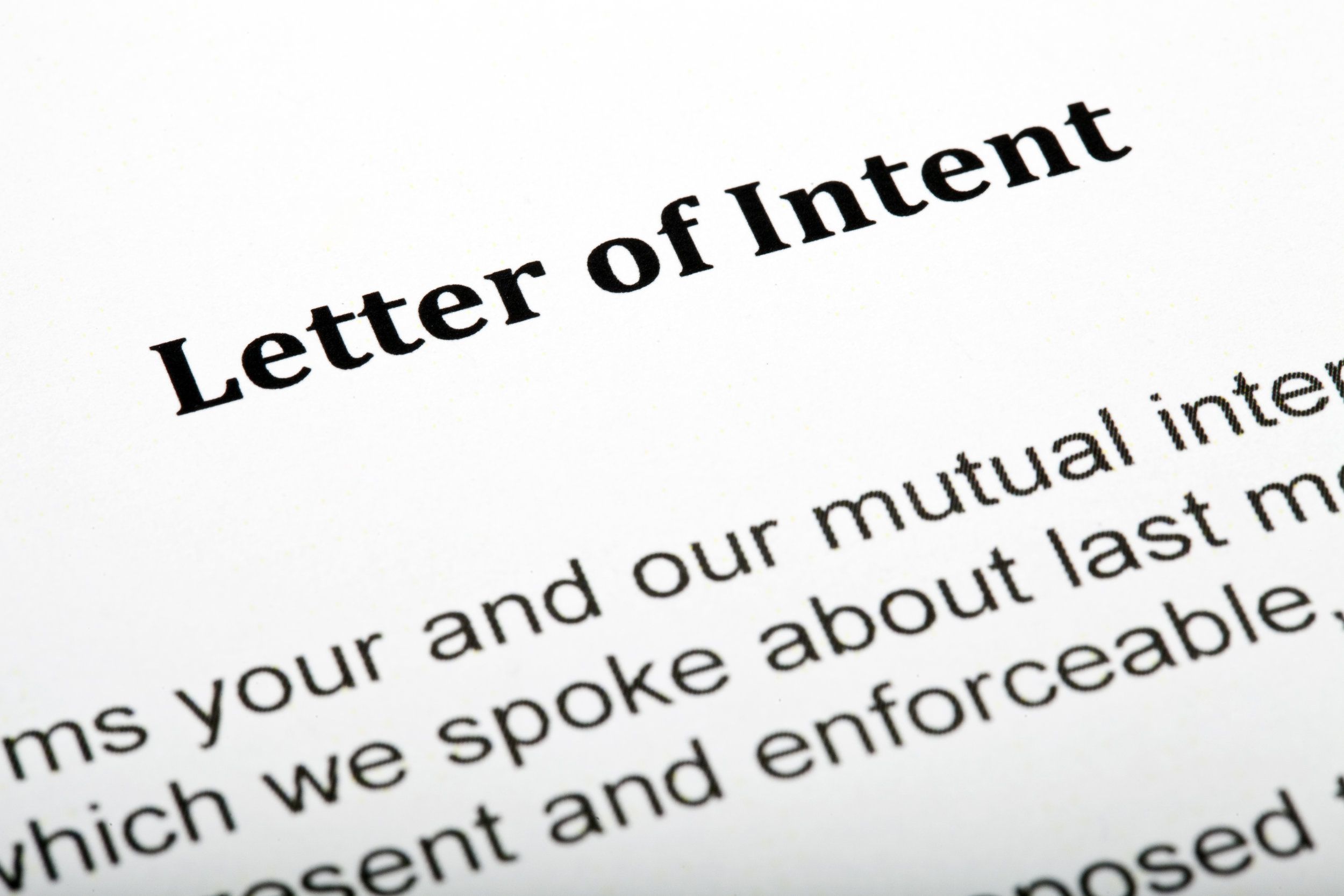 Letter of Intent: Examples for Various Purposes Letter of Intent: Examples for Various Purposes