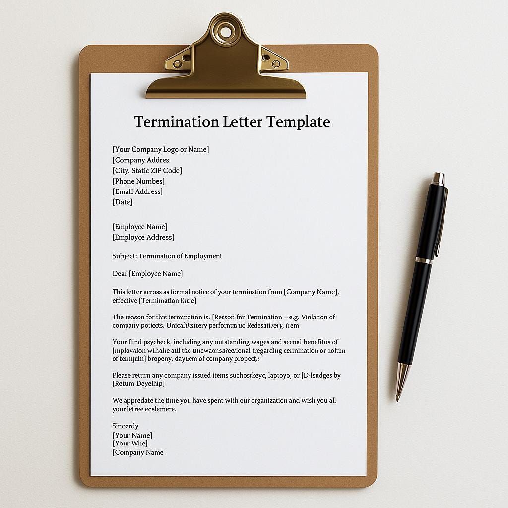 Termination Letter: Templates and Legal Guidance Termination Letter: Templates and Legal Guidance