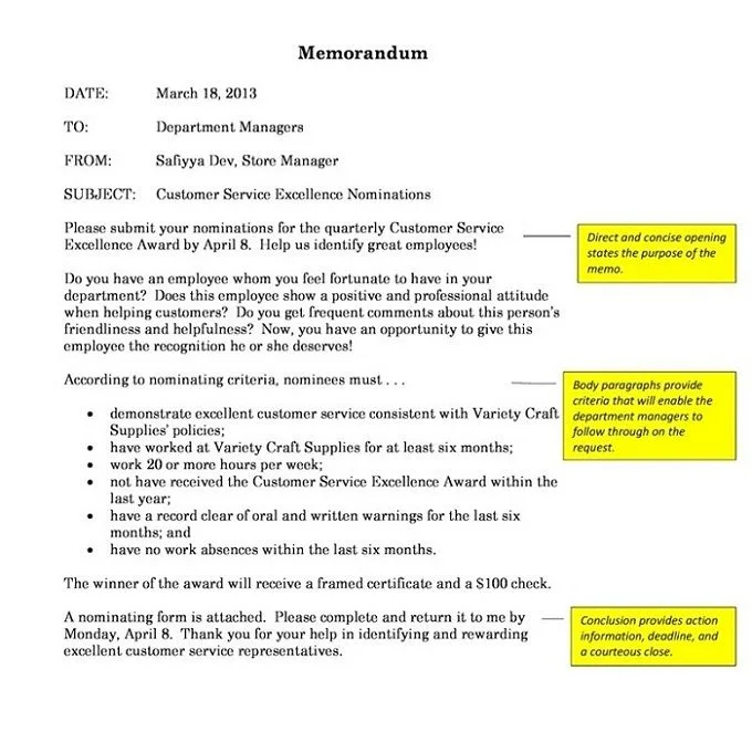 Memo Writing Guide with Templates and Examples
