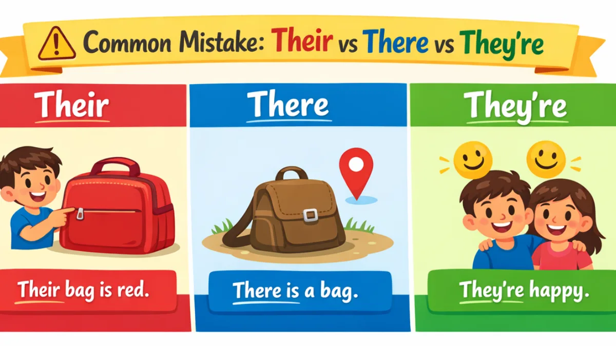 Their vs There vs They're - Quick Guide with Examples