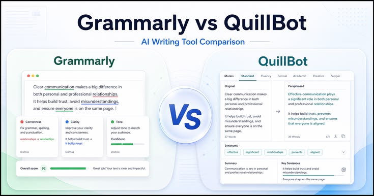 Grammarly vs QuillBot - Which Is Better for Your Writing?