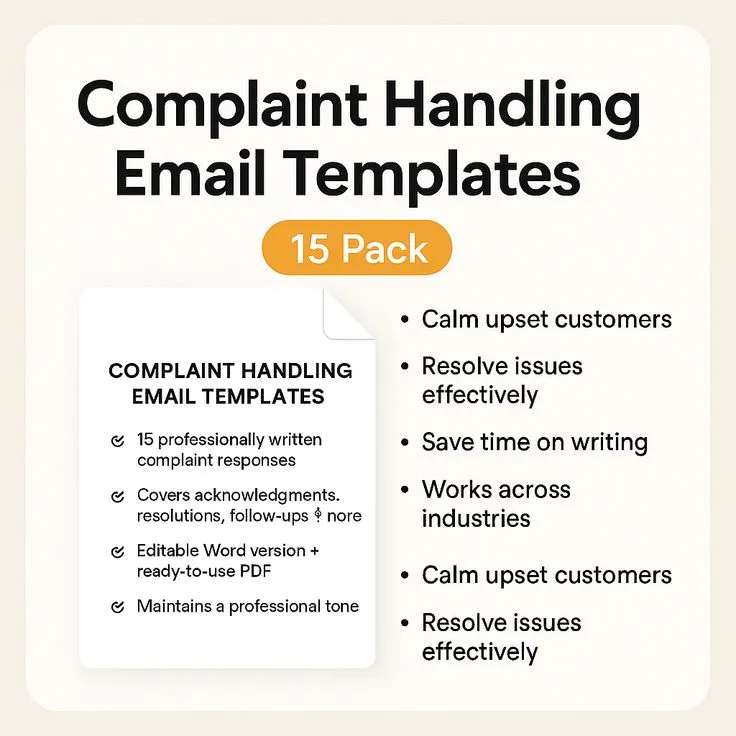 Customer Complaint Email Templates - 10 Examples