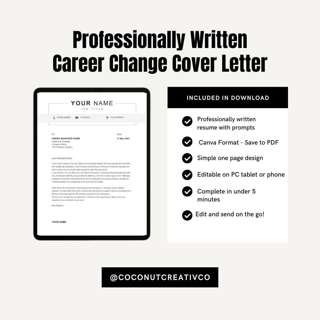 Cover Letter Templates for Career Change
