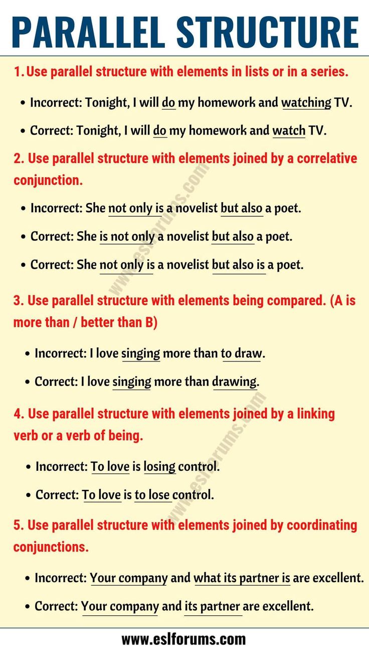 Parallel Structure: Grammar Guide with Examples