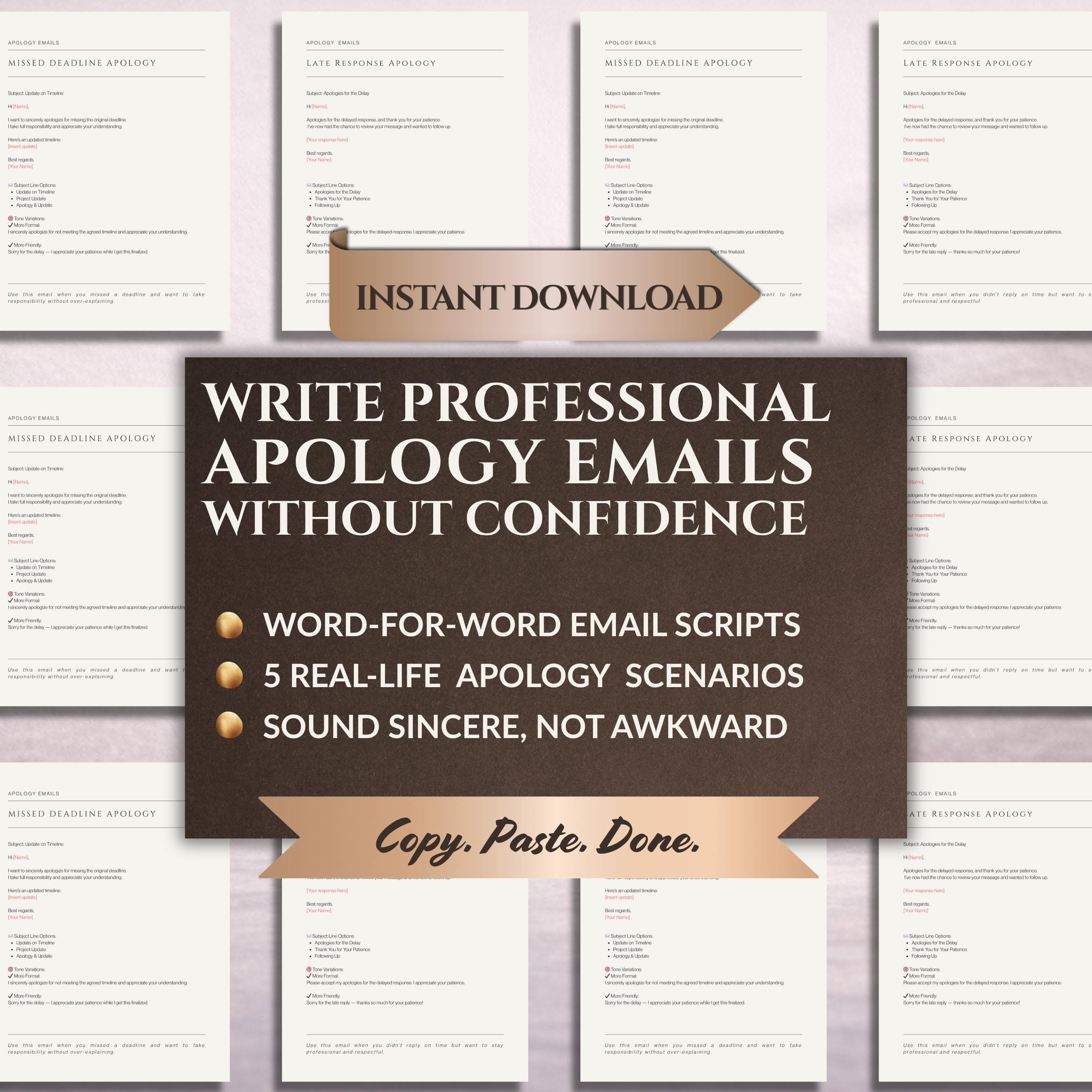 Missed Deadline Apology Email Templates